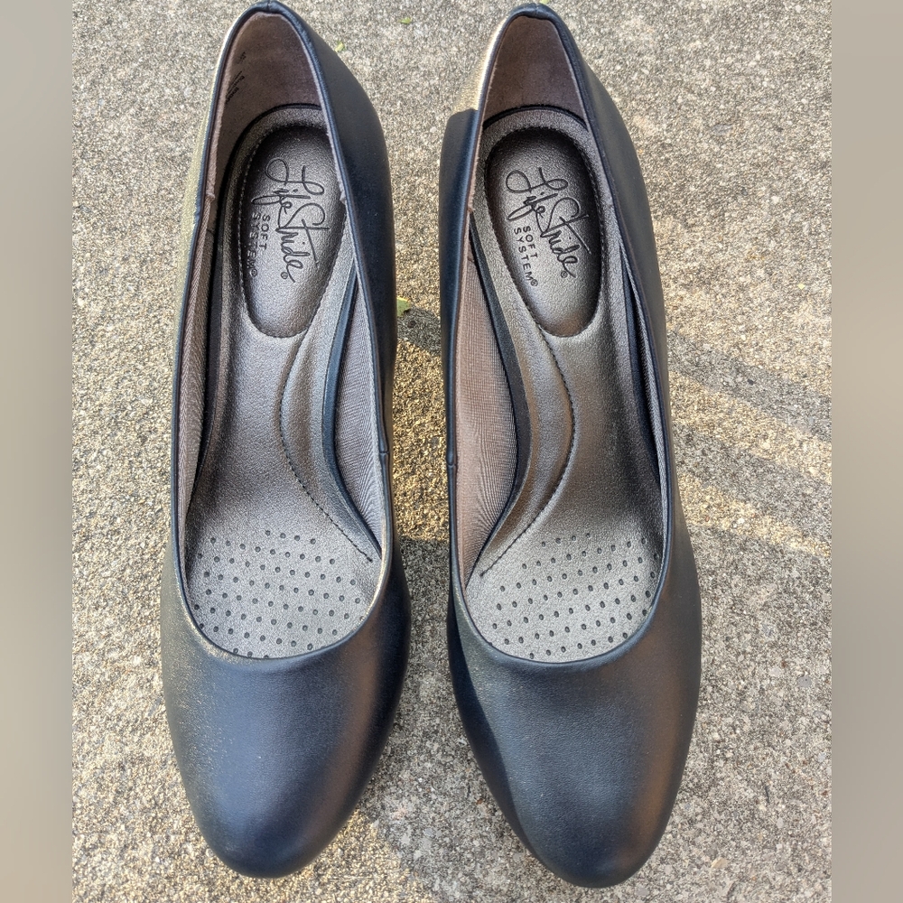 LIFE STRIDE "Parigi" High-Heel Pump, Navy, Sz 9W, NWOT!!! - Picture 2 of 6